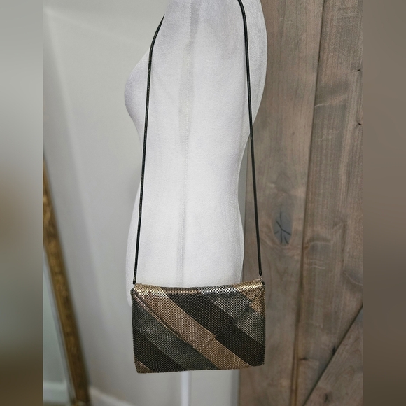 Vintage DELILL Chain Mesh Metal Bag Clutch/Shoulder.Art Deco.Bronze/gold/silver - Picture 6 of 15